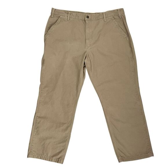 Carhartt B299 Canvas Khaki Relaxed Fit Pant Men’s Size 42X30(29) Workwear - Picture 1 of 9